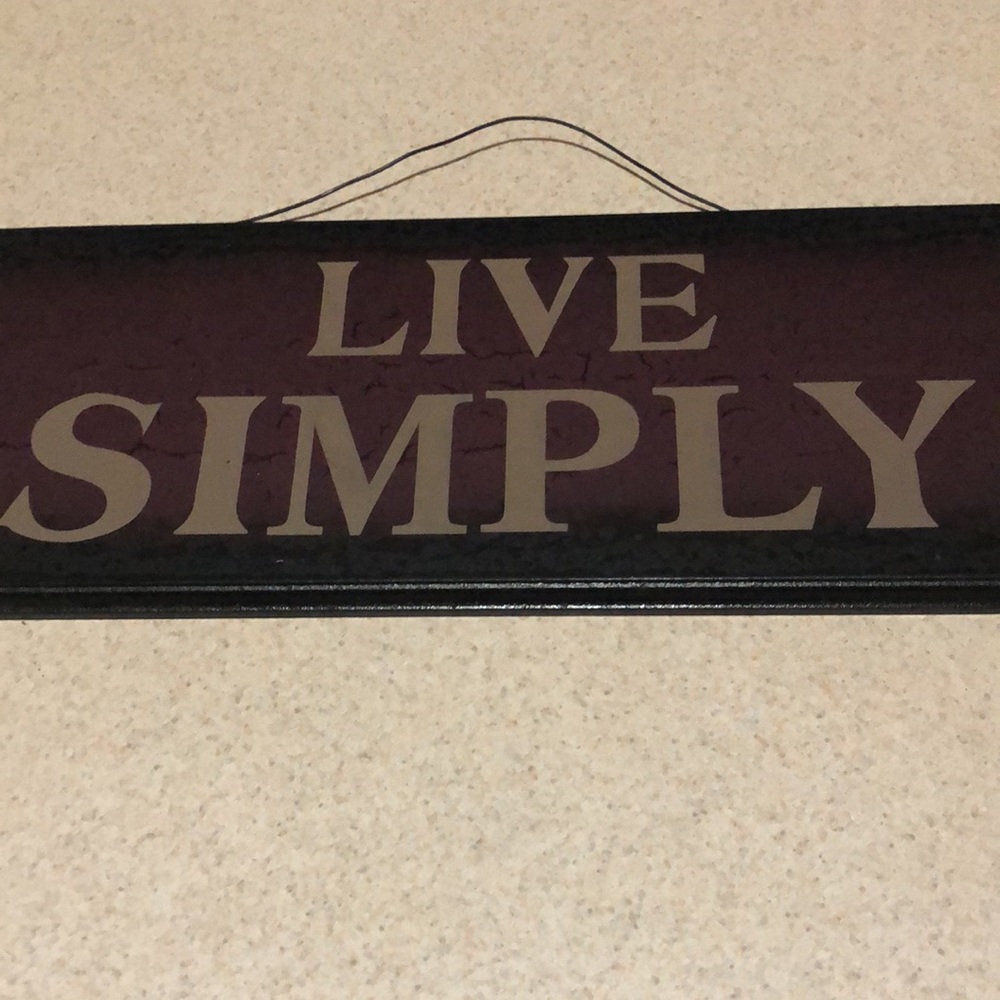 LIVE SIMPLY Wall Sign - Picture 3 of 7